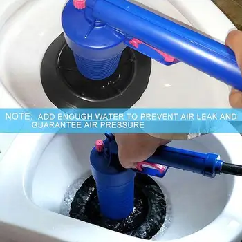 Air Power Drain Blaster Pistol højtryks-Kraftfuld Køkken Manuel Remover Toiletter Muddermaskine Stemplet Værktøj, Træsko Ren Bad Rør C1J9