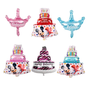 1 Pc Mini Minnie Mickey Mouse Kage Aluminium Folie Ballon Dreng Pige Fødselsdag Part Dekorationer Baby Brusebad Børns Legetøj 6566