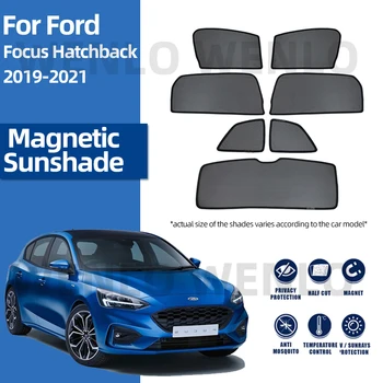 For Ford FOCUS Hatchback 2019-2021 Magnetiske Mesh Gardin Åndbar Forrude Parasol Sammenklappelig Vindue Gardin solskærm