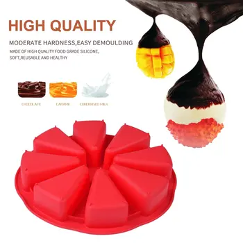 8 Hulrum Scone Pander 3D Silikone Kage form for DIY Bage Kager Værktøjer Kage Mould Ovn Brød Pizza Bageforme Jelly Cupcake Formen 67274