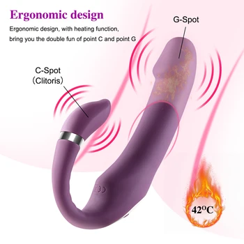 Varme Dobbelt Motorer Dildoer, Vibrator 10 Hastigheder G Spot Vaginal Anal Vibrator Klitoris Stimulation Sex Legetøj Til Kvinder Masturbator 6740