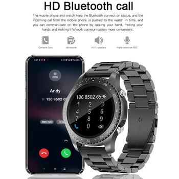 Nye Mænd, Smart Ur med puls, Blodtryk og kropstemperatur Sport Fitness Ur Luksus mænd Smartwatch til iOS Android-Telefon