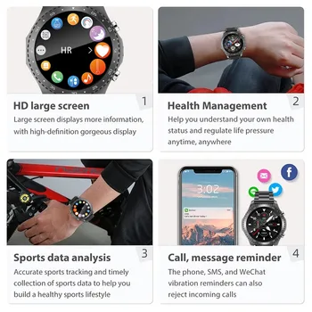 Nye Mænd, Smart Ur med puls, Blodtryk og kropstemperatur Sport Fitness Ur Luksus mænd Smartwatch til iOS Android-Telefon