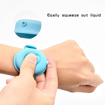 Silikone Bærbare Armbånd Hånd Sanitizer Dispenser + Squeeze Flaske Rejse Bærbare Desinfektionsmiddel Kreative Armbånd Dispenser