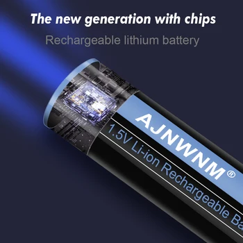 AJNWNM Oprindelige 1,5 v AA Genopladelige Batteri 3400mWh Li-ion Batteri AA 1,5 V genopladeligt batteri AA 7020