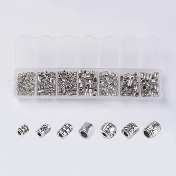 Hot salg retro Tibetansk sølv legering perler boxed diy håndlavet gammel sølv beaded smykker tilbehør 70248