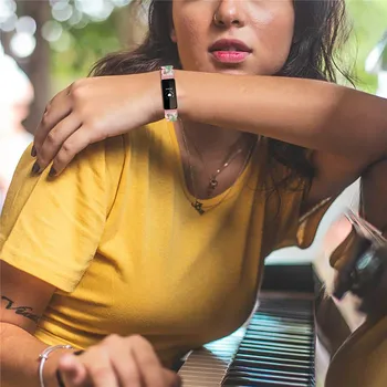 Nyt Design Resin Rem Armbånd Til Fitbit Inspirere 1 2 Fashion Kvinder Mænd Ur Band Loop For Fitbit Inspirere HR Håndled Correa