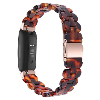 Nyt Design Resin Rem Armbånd Til Fitbit Inspirere 1 2 Fashion Kvinder Mænd Ur Band Loop For Fitbit Inspirere HR Håndled Correa
