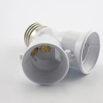 Y-Form E27 til 2 E27 Lampe Pære base dual socket udvide Adapter Stik Splitter Converter for LED Lys Holder Konvertering 2E27