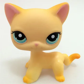 Nye LP ' er Pet Shop Legetøj Stående Felina Meow Kort Hår Kat Med Hvide Hjerte Grønne Øjne Fast Anime Figur Legetøj For Børn 71285
