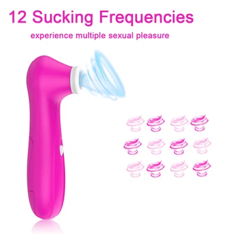 Kvinde 7-Frekvens Sugekop Vbrator Massage Sucker Kvindelige Vbrating Brystvorten Klitoris Stimulator Håndsex Enhed 5 72056