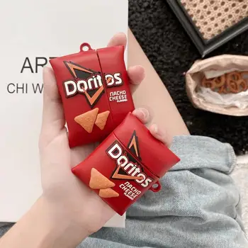 Sød 3D Mad Kartoffel chips tilfældet For AirPods 2 opladning shell øretelefon beskyttelse dække kassen til airpods pro 3 funda