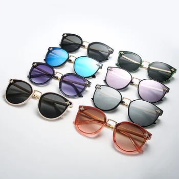 2020 bee Solbriller Kvinder Mænd Vintage Hældning Briller Retro solbriller Kvindelige Brillerne UV400 Mode Kørsel Udendørs 7232