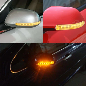 LEEPEE 2STK FPC blinklys Lys Gul Soft 8 SMD Auto bakspejlet Amber Indikator Lampe 12V DC LED Bil Lys Kilde