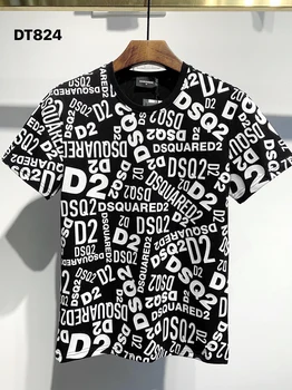 2021 Oversøiske Autentisk NY T-Shirt D2 O-Hals, Kort ærme t-shirts Toppe DSQ2 Mænds Tøj DT824 730