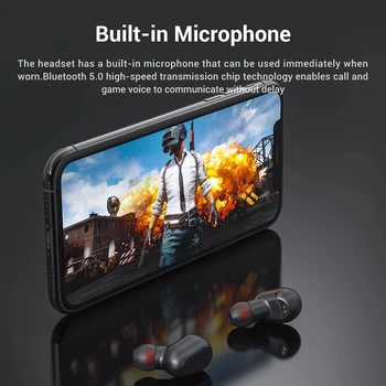 TOPK F22 TWS Bluetooth-5.0 Trådløse Bluetooth-Hovedtelefoner, Øretelefoner Med Mikrofon Mini Trådløse Øretelefoner til Xiaomi Smart Phone