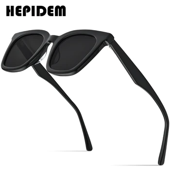 HEPIDEM Acetat Solbriller Retro Mænd Blid 2021 Nye koreanske Mode Square solbriller til Kvinder Vintage Spejlet gm MOMATI