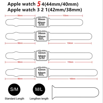 Silikone Rem Til Apple Ur band 44mm 38mm 40mm 42mm Gummi bælte smartwatch Sport armbånd til iWatch serie 3 4 5 6 se rem