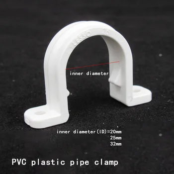 PVC-plast rørholder u-formet rør kort UPVC plast rørholder sadel form klemme 10stk