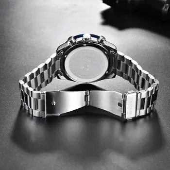 BENYAR Luksus mærke mænds ure business quatz armbåndsur herre vandtæt stål chronograph ure for mænd Relogio Masculino