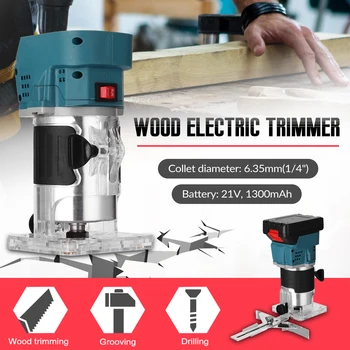 Wood Router Multifunktionelle Træbearbejdning El-Trimning Machine Elektromekaniske Træ Fræsning Gravering Slotting Machine 80350