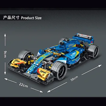 På lager F1 sportsvogn High-Tech Series Simulation Model F1 Første niveau Ligning Racing Bil byggesten Bil Mursten Toy Gave 80780