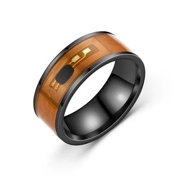 NFC er Smart Ring Multifunktionelle Rustfrit Stål Vandtæt Intelligent Digital Teknologi Ring High-end Gaver Mode Smykker 8123