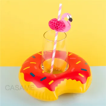 Oppustelige kopholder Unicorn Flamingo kopholder Swimmingpool Float Badning pool Toy Fest Dekoration Bar Coastere 81533