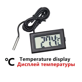 Mini medidor de digitale higrômetro, medidor de LCD, refrigerador e overvåge de temperatura de aquário, overvåge interno