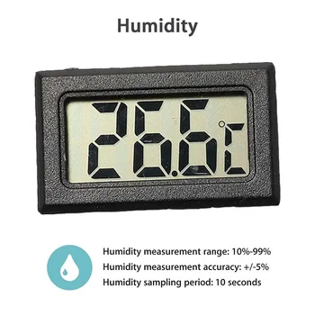 Mini medidor de digitale higrômetro, medidor de LCD, refrigerador e overvåge de temperatura de aquário, overvåge interno