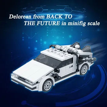 MOC Tilbage Bil Fremtiden Bil Sports High-Tech byggesten Mursten Delorean Time Machine Hastighed Køretøjet Superbil Legetøj For Børn