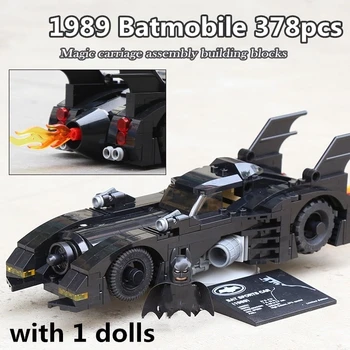 378pcs 1989 Batmobile Bil Model byggesten Bat-Film Køretøj Tal Mursten Legetøj For Børn, Kids Fødselsdag Gaver