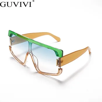 Et Stykke Square Solbriller Kvinder, Mænd, Oversized Goggles-Solbriller Mænd Vintage-Punk Briller UV400 84346