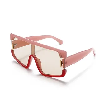 Et Stykke Square Solbriller Kvinder, Mænd, Oversized Goggles-Solbriller Mænd Vintage-Punk Briller UV400