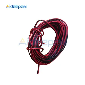 10 Meter 18/20/22/24/26 Måle AWG Elektrisk Ledning Fortinnet Kobber Isoleret PVC Udvidelse LED Strip Kabel-Rød Sort