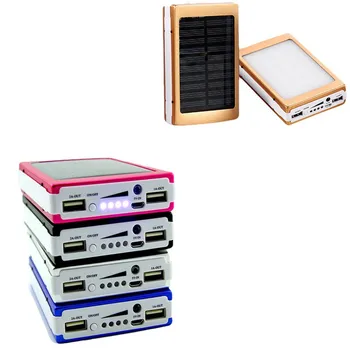Bærbare 5x18650 Powerbank Pover Power Bank 18650 Solar Power Bank Tilfælde DIY Kasse Dual USB-Kit Telefon Oplader Lommelygte
