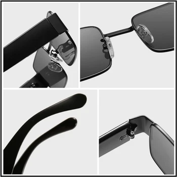 2021 Nye Vintage Rektangel Solbriller Kvinder Mænd Klassiske Firkantede Metal solbriller Kvindelige Mode-Drivere Briller UV400 85817