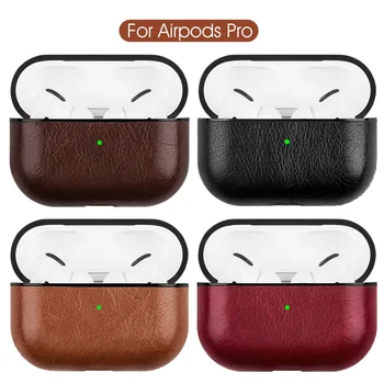 PU Læder taske til Airpods Pro Luxury Beskyttende Cover med Anti-tabte Spænde for Luft Bælg 2 1 3 Hovedtelefon Earpods Fundas