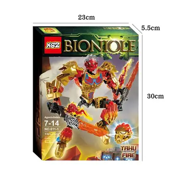 Bionicle Lyset Af Tahu Fire Tal 611-1 Byggesten Legetøj Til Drenge, Der Er Kompatibel Med Lepining 71308 Bionicle Gave
