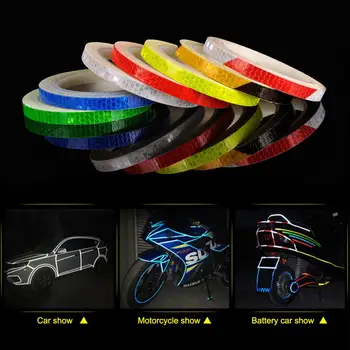 1X800cm Bil Reflektor Mærkat Fluorescerende Reflekterende Tape Klistermærke til Bil, Motorcykel, Cykel Sikkerhed MTB Brug af Bil, Indretning Bil Mærkat