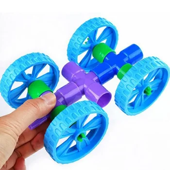 DIY vandrør byggesten Legetøj for Børn Tunnel Byggeri Pædagogiske STAMCELLER Designer Legetøj Mursten til Dreng Pige Gave