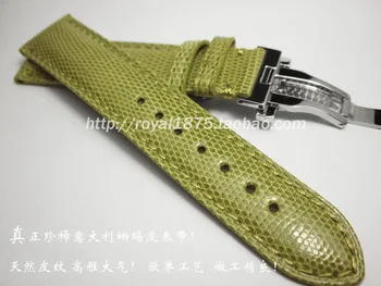 Håndlavet Fashion læder armbånd koskind Lizard læder korn urrem Runde korn armbåndsure band urrem 18mm 20mm