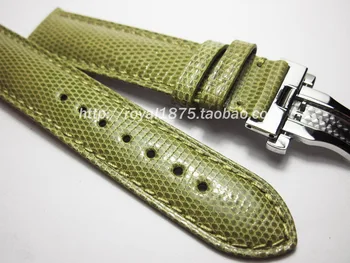 Håndlavet Fashion læder armbånd koskind Lizard læder korn urrem Runde korn armbåndsure band urrem 18mm 20mm