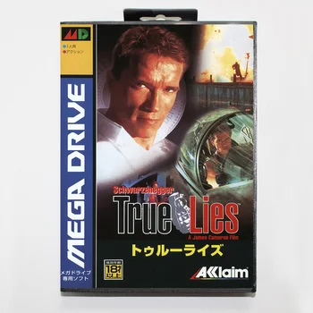 True Lies 16bit MD Game Card Til Sega Mega Drive/ Genesis med en Retail Box 8790