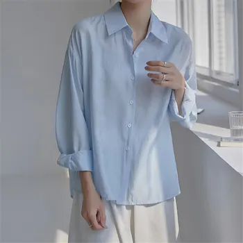 HziriP Kvinder Vintage Nye Ankomst Blid Plus Size 2021 Streetwear Elegance Kort Smart Casual Solid Sød Skjorter Bluser Koreansk 88003