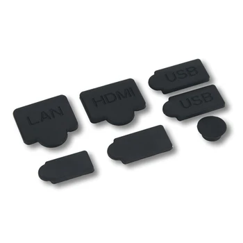 Nye 7pcs Sort Silikone Støv Indstille USB-Stik HDMI-Grænseflade Anti-dust Cover Støvtæt Plug Til PS5 spillekonsol Tilbehør Dele