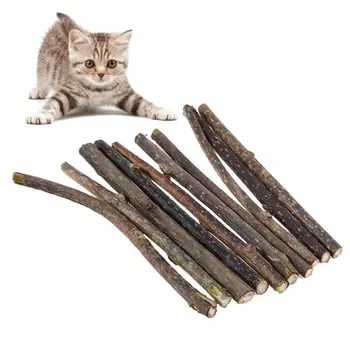10stk Rene Naturlige Katteurt Kat Molar Tandpasta Holde Kat Rengøring Tænder Legetøj til Kat Killing Pet Produkt