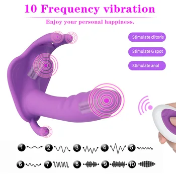 Fjernbetjeningen Dildo Vibrator Trusser til Kvinder Skeden Toy Klitoris Stimulator Fisse Plug Kvindelige Onani Sex Maskiner