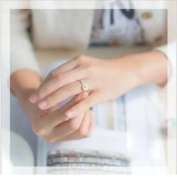 Vintage Daisy Blomst Ringe Til Kvinder Korean Style Justerbar Åbning Finger Ring Bride Bryllup Engagement Statement Smykker Gave 89402