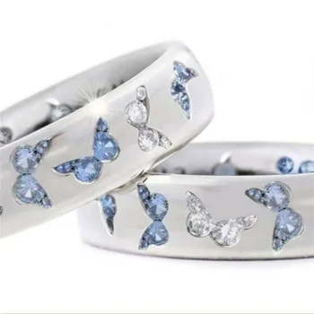 Romantisk Ring For Kvinder Indlagt Blandet Farve Zircon Ringe Mode Smykker Krog Og Eye Ring Spørge Bruden Til Bryllup Gave Smykker 89423
